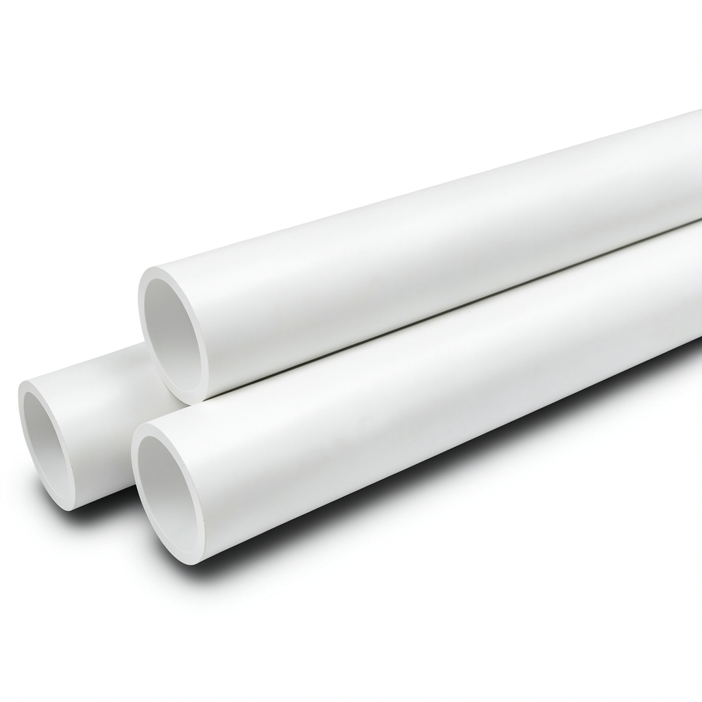 مواسير UPVC ضغط 10 بار قطر خارجي 90 مم سمك 4.3 مم لون أبيض