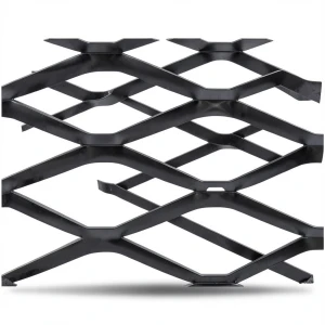 Hot Rolled Steel Expanded Metal Mesh 2 mm Thickness 1.22m Width 1m Length, Black