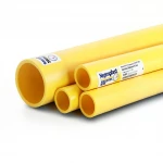مواسير HDPE نيبروبلاست PE 80 ضغط 4 بار قطر خارجي 250 مم سمك 7.7 مم لون أصفر 