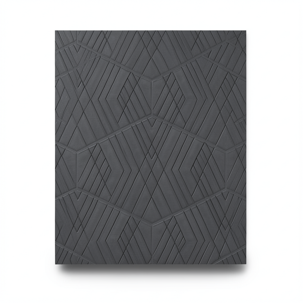 Italian Geometric Wallpaper 10m x 0.73m Dark Grey, Model Z90003