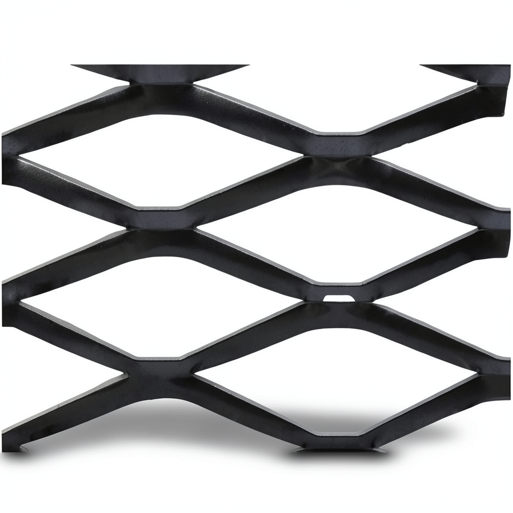 Hot Rolled Steel Expanded Metal Mesh Bahri 2.3 mm Thickness 1.22x2 m Black