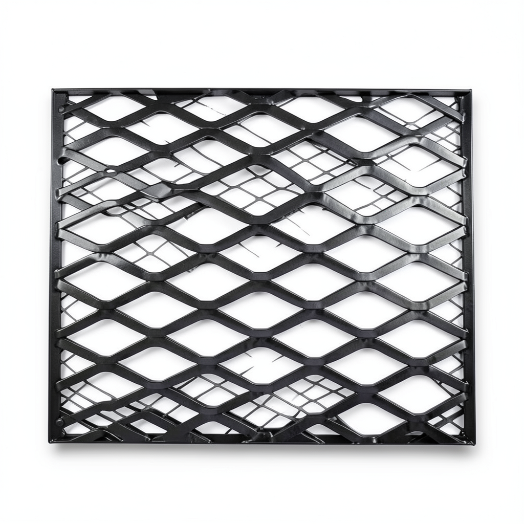 Hot Rolled Steel Expanded Metal Mesh 2.7 mm Thickness 1.22x2 m Black