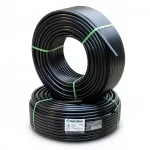 أنابيب HDPE نيبروبلاست PE 80 ضغط 10 بار قطر خارجي 125 مم سمك 9.2 مم لون اسود