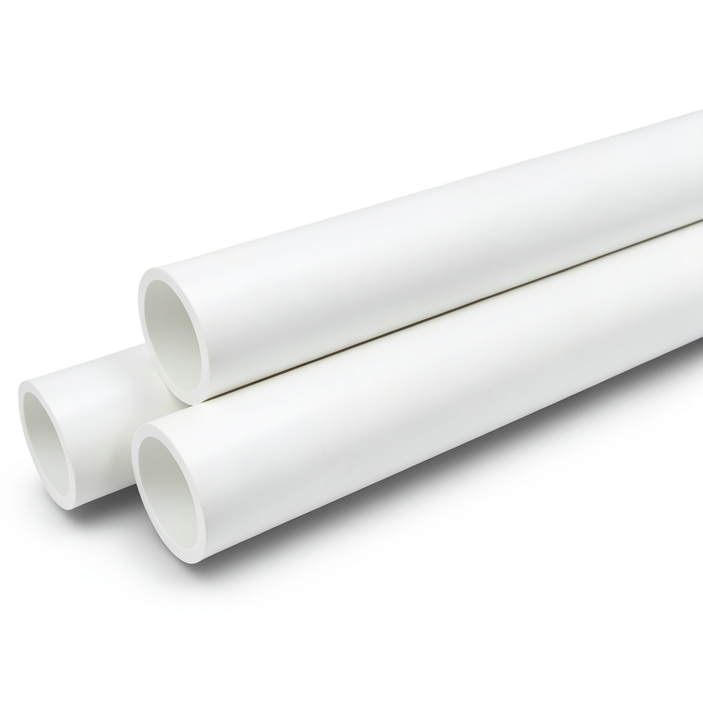 UPVC Pipes Nominal Pressure 10 Bar Outside Diameter 200 mm Thickness 9.6 mm White