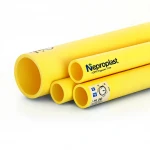 مواسير HDPE نيبروبلاست PE 80 ضغط 3.2 بار قطر خارجي 160 مم سمك 4.0 مم لون أصفر 