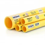 مواسير HDPE نيبروبلاست PE 80 ضغط 3.2 بار قطر خارجي 200 مم سمك 4.9 مم لون أصفر 