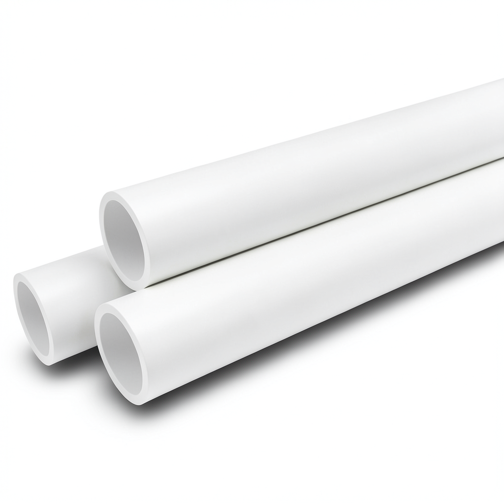 UPVC Pipes Nominal Pressure 6 Bar Outer Diameter 90 mm Thickness 2.7 mm White