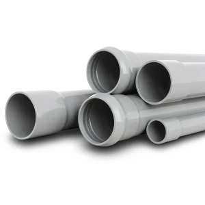 UPVC Pipes Nominal Pressure 16 Bar Outer Diameter 400 mm Thickness 29.7 mm Gray
