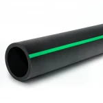 HDPE Polyethylene Pipe  Nominal Pressure 4 Bar [PE 80] OD 250 mm  SDR 41  Color Black with Green Stripes | Almona Factory
