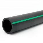 HDPE Polyethylene Pipe  Nominal Pressure 4 Bar [PE 80] OD 500 mm  SDR 41  Color Black with Green Stripes | Almona Factory
