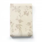 Floral wallpaper, light beige color, length 10 m, width 0.53 m, model 440652 