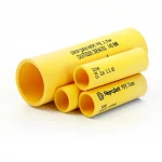 مواسير HDPE نيبروبلاست PE 80 ضغط 3.2 بار قطر خارجي 140 مم سمك 3.5 مم لون أصفر 