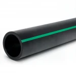HDPE Polyethylene Pipe  PN 4 Bar [PE 80] OD 180 mm  SDR 33  Color Black with Green Stripes | Almona Factory