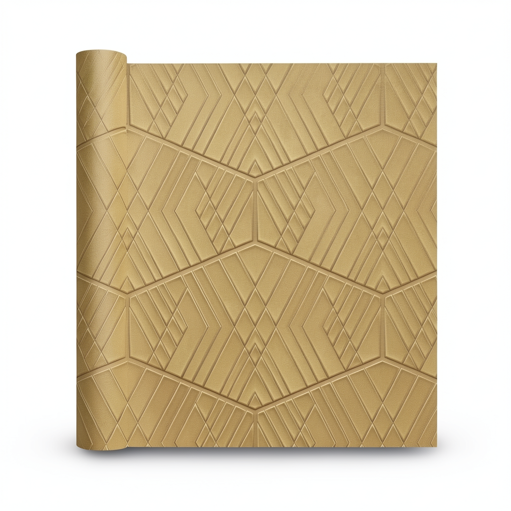 Italian Wallpaper 10m x 0.73m Golden Color, Model Z90074