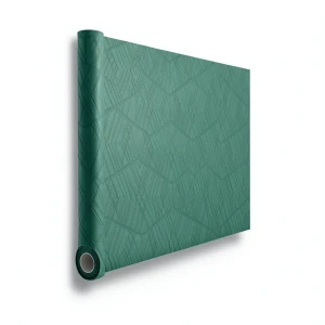 Italian Geometric Wall Covering 10m x 0.73m, Green