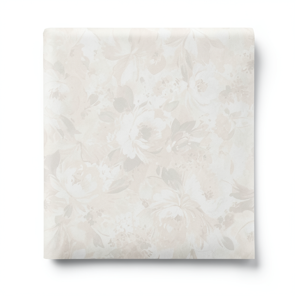 Italian Wallpaper Floral Design 10mx0.53m Light Beige