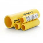 مواسير HDPE نيبروبلاست PE 80 ضغط 3.2 بار قطر خارجي 250 مم سمك 6.2 مم لون أصفر 