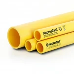 مواسير HDPE نيبروبلاست PE 80 ضغط 3.2 بار قطر خارجي 400 مم سمك 9.8 مم لون أصفر 