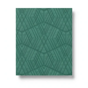 Italian Geometric Wall Covering 10m x 0.73m, Green