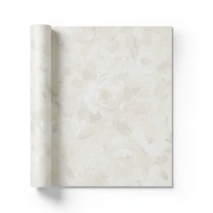 Italian Wallpaper Floral Design 10mx0.53m Light Beige