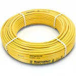 أنابيب HDPE نيبروبلاست PE 80 ضغط 10 بار قطر خارجي 75 مم سمك 5.6 مم لون أصفر 
