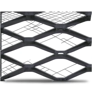 Hot Rolled Black Steel Expanded Metal Mesh Bahri 3.8 mm Thickness 1.22 m Width 3 m Length