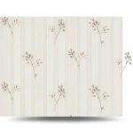 Italian Wallpaper Floral Design Light Beige, Size 10mx0.53m