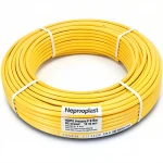 أنابيب HDPE نيبروبلاست PE 80 ضغط 10 بار قطر خارجي 20 مم سمك 1.8 مم لون أصفر 