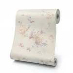 Italian wall covering, pale beige color, length 10 m, width 1.06 m, model 7626
