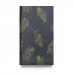 Leaf patterned wallpaper, dark gray color, length 10 m, width 0.53 m, model 02579-40
