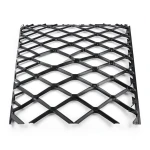 Hot Rolled Steel Expanded Metal Mesh 2 mm Thickness 1.22m Width 3m Length, Black