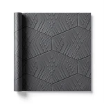 Italian Wallpaper Geometric Design 10m x 0.73m Dark Gray