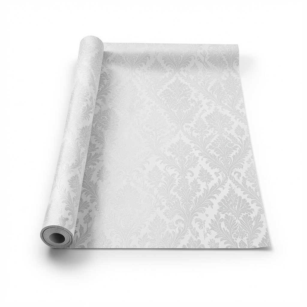 Italian Pattern Wallpaper Size 10m x 0.73m, Pale Gray Color