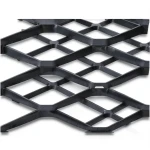 Hot Rolled Steel Expanded Metal Mesh 2.3 mm Thickness 1.22 m Width 3 m Length, Black