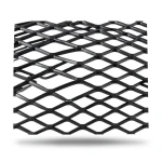 Hot Rolled Steel Expanded Metal Mesh 1.4 mm Thickness 1.22 m Width 4 m Length, Black