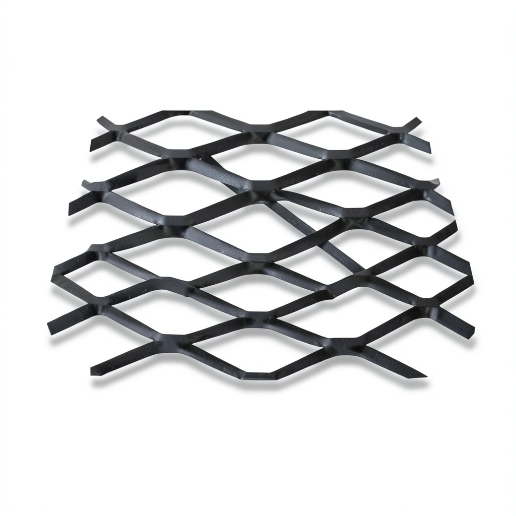 Hot Rolled Black Steel Expanded Metal Mesh Bahri 1.7 mm Thickness 1.22 m Width 4 m Length