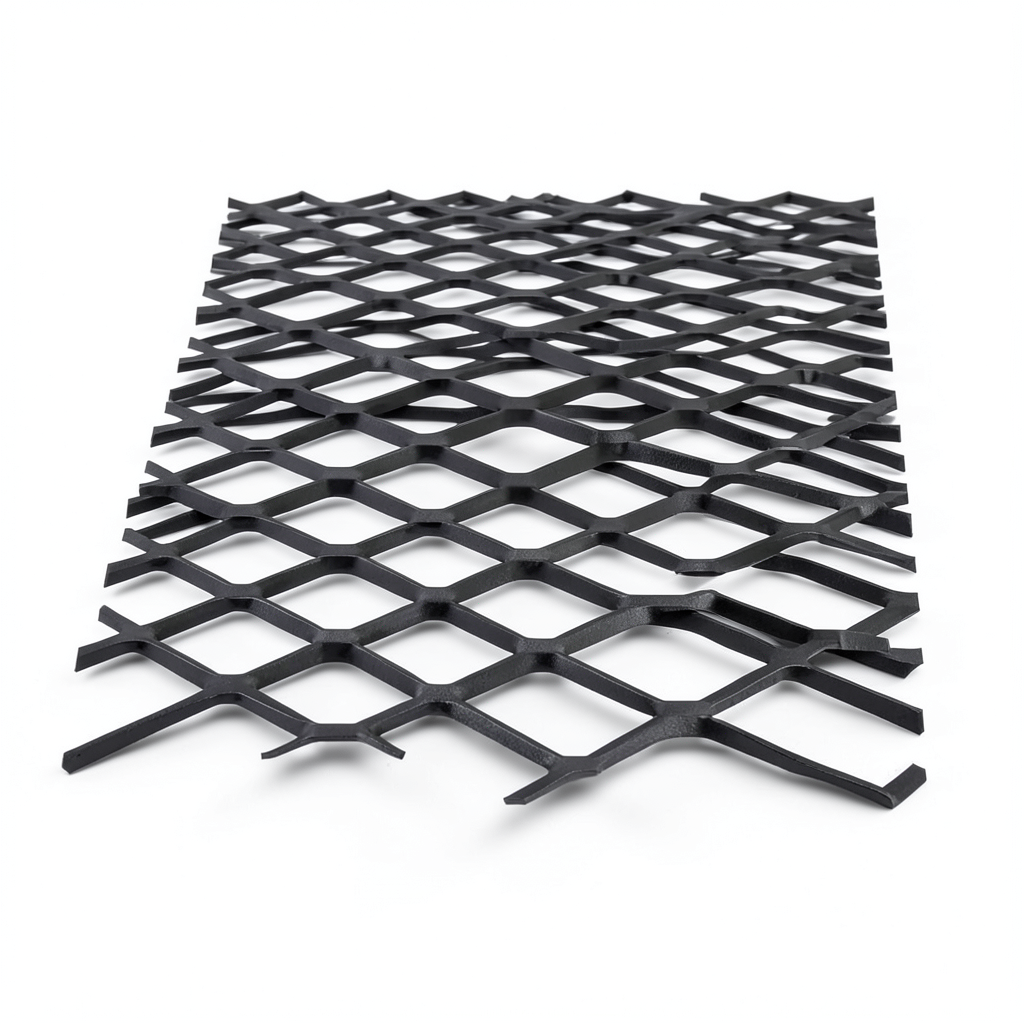 Hot Rolled Black Steel Expanded Metal Mesh Bahri 2.3 mm Thick 1.22 m Width 5 m Length