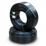 أنابيب HDPE نيبروبلاست PE 80 ضغط 10 بار قطر خارجي 20 مم سمك 1.8 مم لون اسود