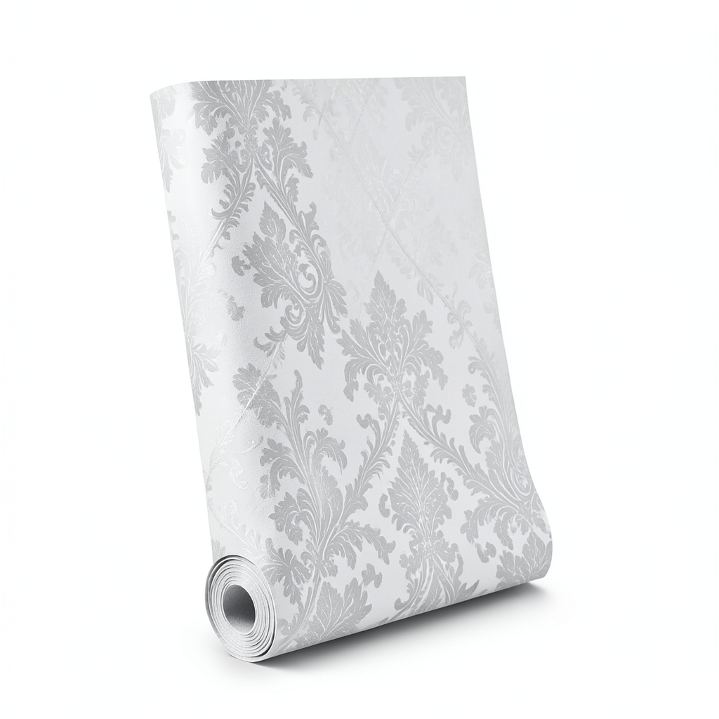 Italian Pattern Wallpaper Size 10m x 0.73m, Pale Gray Color