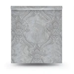 ورق جدران ايطالي لون رمادي تصميم كلاسيك، مقاس 10 م×1.06 م، موديل 82708