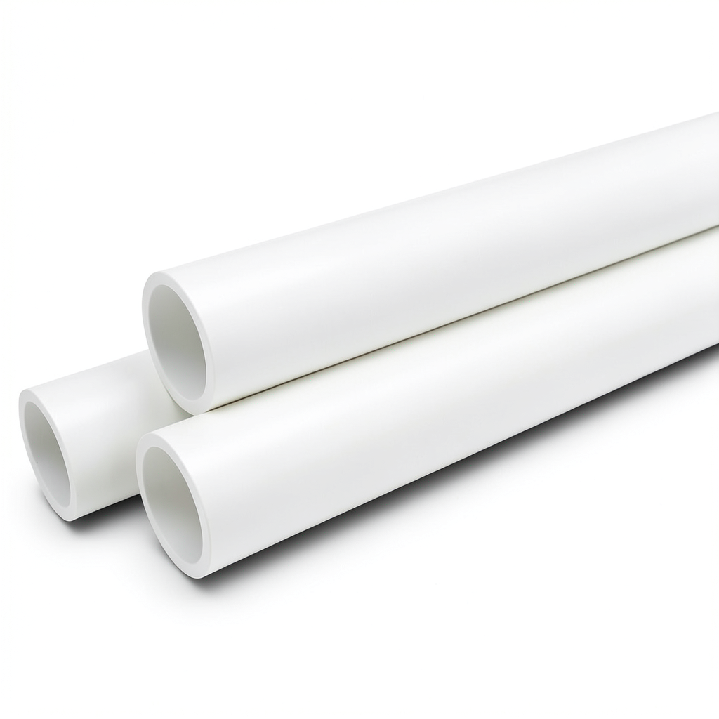 مواسير UPVC ضغط 10 بار قطر خارجي 50 مم سمك 2.4 مم لون أبيض