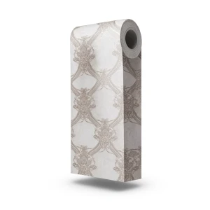 Classic Wallpaper Length 10m, Width 1.06m, Light Brown Color, Model 82738