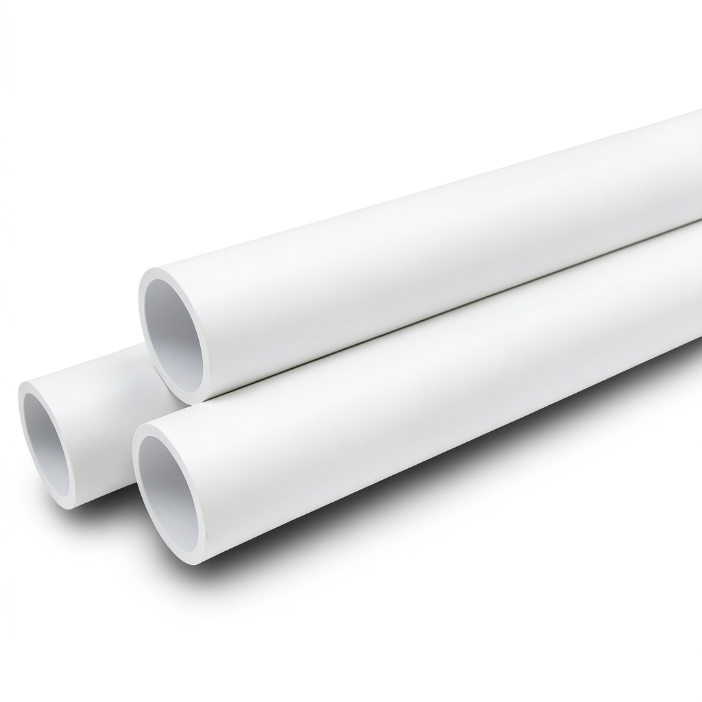 UPVC Pipes Nominal Pressure 10 Bar Outer Diameter 50 mm Thickness 2.4 mm White
