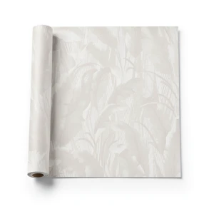 Wall Decoration Leaf-Patterned Design 10 m x 1.06 m Pale Beige