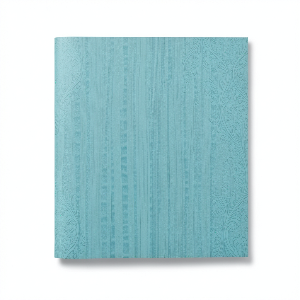 Italian Patterned Wallpaper 10m x 0.73m Turquoise Color, Model Z90011