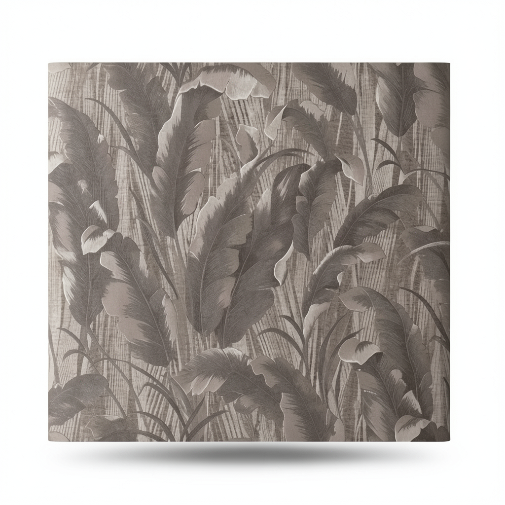 Leaf-patterned Wallpaper 10m x 1.06m Dark Beige, Model 78013