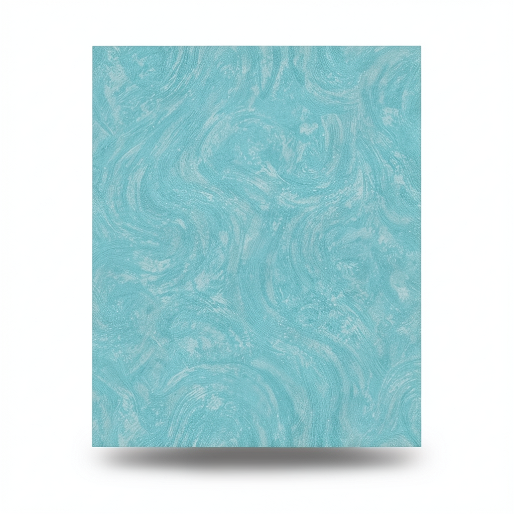 Italian Wallpaper Wavy Design Size 10mx1.06m Turquoise Color