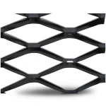 Hot Rolled Steel Expanded Metal Mesh Bahri 1.2 mm Thickness 1.22 m Width 7 m Length, Black