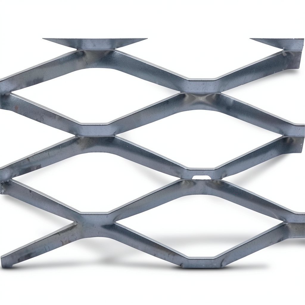 Hot Rolled Steel Expanded Metal Mesh Bahri 2.3 mm Thickness 1.22 M Width 7 M Length