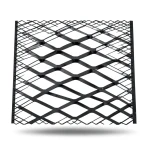 Hot Rolled Steel Expanded Metal Mesh 1.8 mm Thickness 1.22x7 m Black